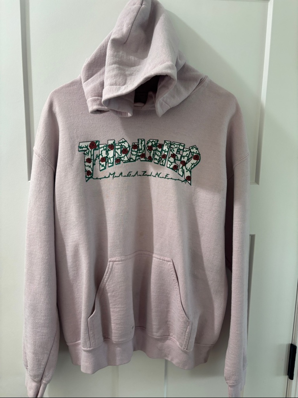 Thrasher Light Pink Floral Logo Hoodie